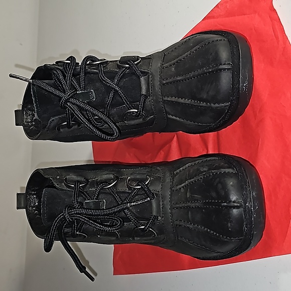 UGG Heather Waterproof Rain Lace up Bootie Sz 9.5 Black VGUC Comfortable - Picture 9 of 16